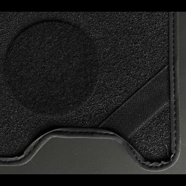 Floor Mats Porsche 996 without Bose system Black - PREMIUM Quality - with piping