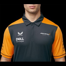 Polo-Shirt McLaren F1 Team Norris Piastri Anthrazitgrau / Papaya Orange TM0824 - herren