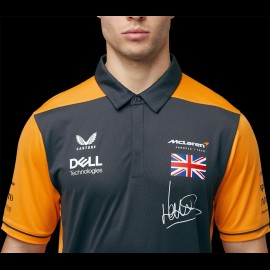 Polo McLaren F1 Lando Norris n°4 Driver Anthracite Grey / Papaya Orange TM0811 - men