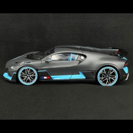 Bugatti Divo 2018 Matt Grey / Light Blue 1/18 Bburago 11045