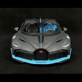 Bugatti Divo 2018 Matt Grey / Light Blue 1/18 Bburago 11045