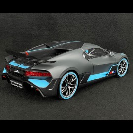 Bugatti Divo 2018 Matt Grey / Light Blue 1/18 Bburago 11045