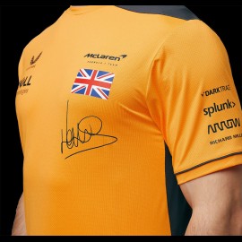 T-shirt McLaren F1 Lando Norris n°4 Set Up Papaya Orange / Anthracite Grey TM0809 - men