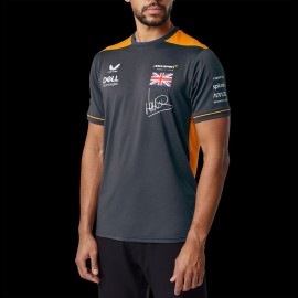 T-shirt McLaren F1 Lando Norris Nr. 4 Set Up Anthrazitgrau / Papaya Orange TM0809 - herren