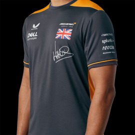 T-shirt McLaren F1 Lando Norris Nr. 4 Set Up Anthrazitgrau / Papaya Orange TM0809 - herren