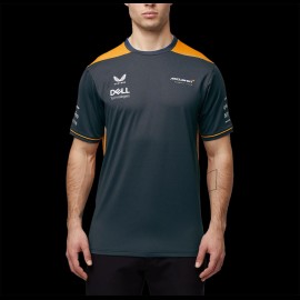 T-shirt McLaren F1 Team Norris Piastri Set Up Anthracite Grey / Papaya Orange TM0823 - men