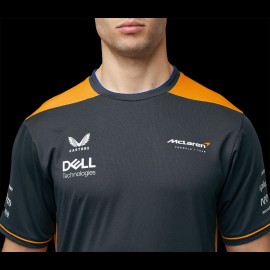 T-shirt McLaren F1 Team Norris Piastri Set Up Anthracite Grey / Papaya Orange TM0823 - men