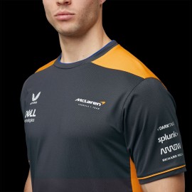 T-shirt McLaren F1 Team Norris Piastri Set Up Anthracite Grey / Papaya Orange TM0823 - men