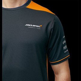 T-shirt McLaren F1 Team Norris Piastri Set Up Anthracite Grey / Papaya Orange TM0823 - men