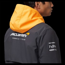 Jacket McLaren F1 Team Norris Piastri Rain Jacket Papaya Orange / Anthracite Grey TM0826 - men