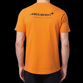 T-shirt McLaren F1 Team Norris Piastri Core Essentials Emblem Papaya Orange - men