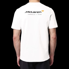 T-shirt McLaren F1 Team Norris Piastri Core Essentials Emblem Weiß - Herren