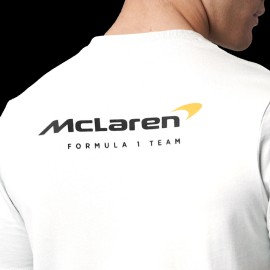 T-shirt McLaren F1 Team Norris Piastri Core Essentials Emblem Weiß - Herren