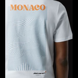 T-shirt McLaren F1 Team Norris Piastri Monaco Graphic Weiß TM1458 - herren