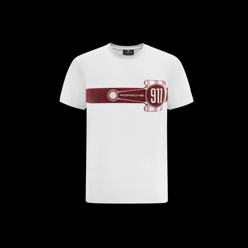 T-shirt Porsche 911 Rod Essential White / Burgundy Red WAP670PESS - men