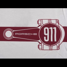 T-shirt Porsche 911 Pleuel Essential Weiß / Burgundyrot WAP670PESS - Herren