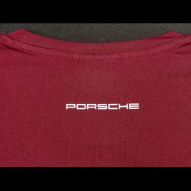 T-shirt Porsche Logo Ecusson Essential Burgundy Red WAP671PESS - men