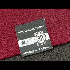 T-shirt Porsche Logo Ecusson Essential Burgundy Red WAP671PESS - men