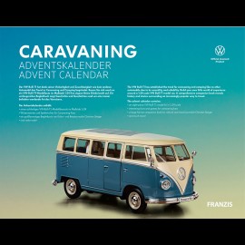 Volkswagen Advent calendar VW Bulli T1 white / blue 1963 1/24 55115