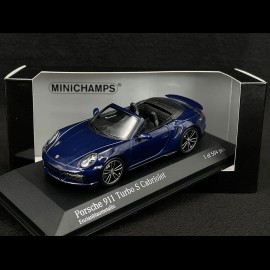 Porsche 911 Turbo S Cabriolet Type 992 2019 Enzianblau Metallic 1/43 Minichamps 410069480