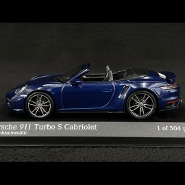 Porsche 911 Turbo S Cabriolet Type 992 2019 Enzianblau Metallic 1/43 Minichamps 410069480