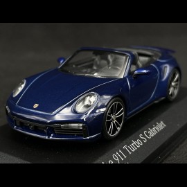 Porsche 911 Turbo S Cabriolet Type 992 2019 Enzianblau Metallic 1/43 Minichamps 410069480