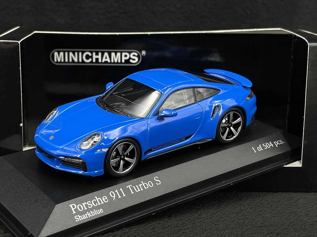【MINICHAMPS】Porsche 911GT Shark Blue Porsche 911 Turbo S Type 992 2020 Shark Blue 1/43 Minichamps
