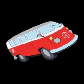 VW Bulli Untersetzer Silikon Magnetisch Rot 27148