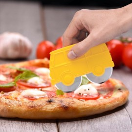 VW Vee-dub Pizza cutter ABS plastic/stainless steel Yellow 27096