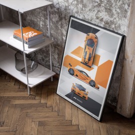 McLaren F1 GTR Papaya Orange Poster