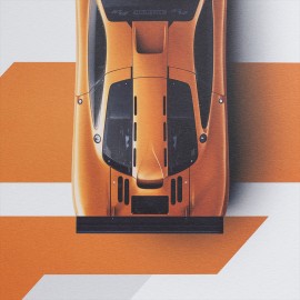 McLaren F1 GTR Papaya Orange Poster