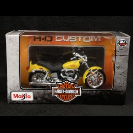 Moto Harley Davidson FXS Low Rider 1977 Yellow 1/18 Maisto 39360