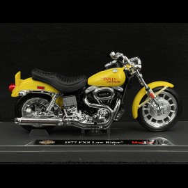 Moto Harley Davidson FXS Low Rider 1977 Yellow 1/18 Maisto 39360