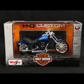 Moto Harley Davidson 1450 FXSTB Night Train 2002 Blau 1/18 Maisto 39360