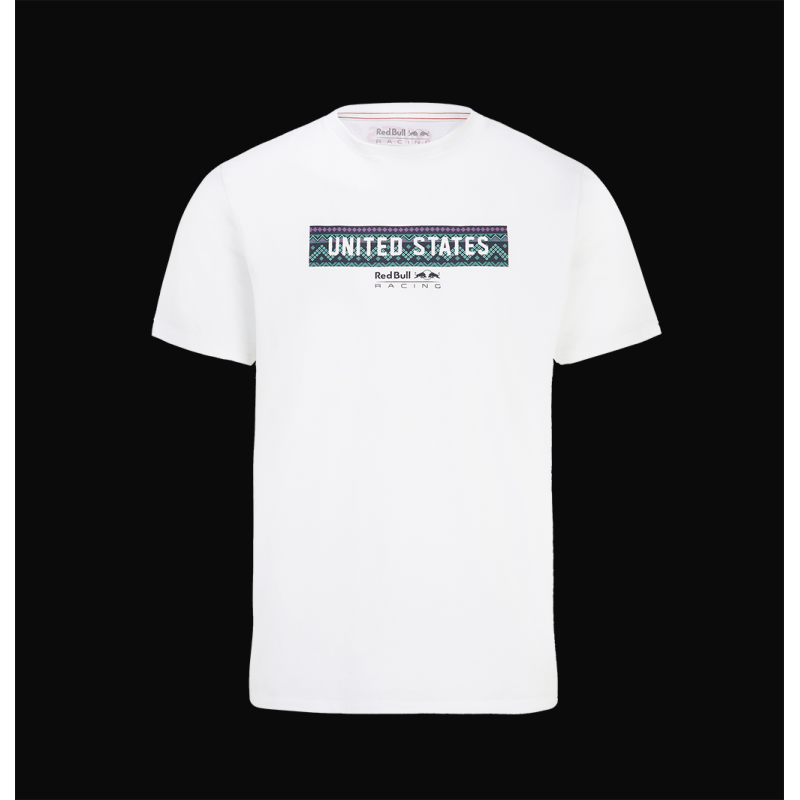 T-shirt Red Bull Racing Verstappen Pérez F1 Team GP United States White 701218968-001 - men
