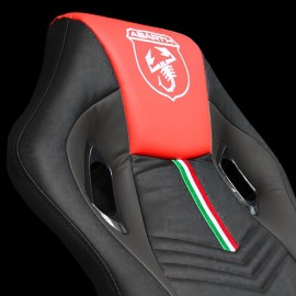 Comfortable Abarth Office Chair / Gamer Chair Faux Leather Black / Red