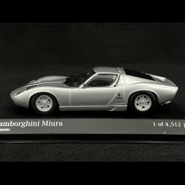 Lamborghini Miura 1966 Silver grey metallic Argento 1/43 Minichamps 430103008