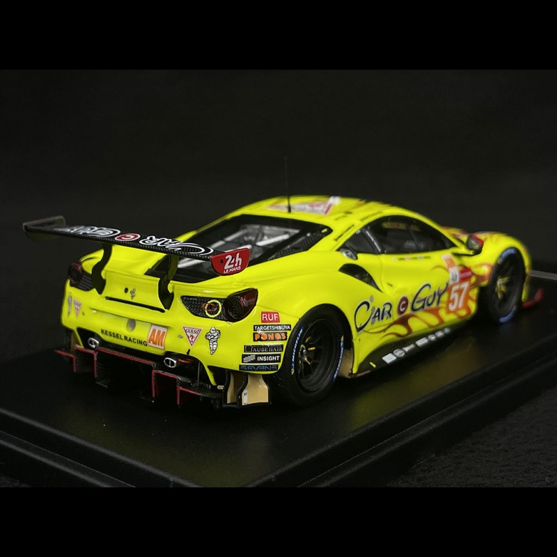 FERRARI 488 Gte Evo 3.9l Turbo V8 Team Kessel Racing №57 24h Le Mans 2023 Scott Huffaker   Takeshi Kimura   Daniel Serra Yellow