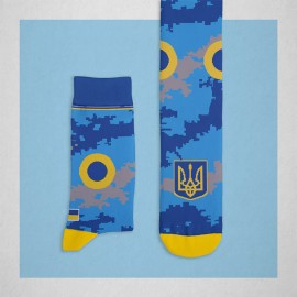 Inspiration Ghost of Kiev Socken Blau / Gelb - Unisex - Größe 41/46