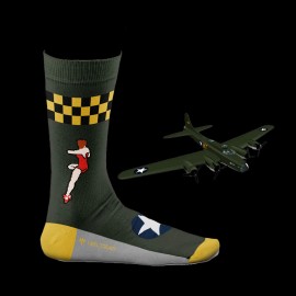 Inspiration Boeing B-17 socks Green - unisex - Size 41/46