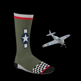 Inspiration P51 Mustang Sport socks Grey / Black - unisex