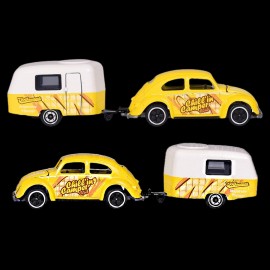 VW Beetle Chillin Camper with trailer Eriba Puck The Originals Trailer 1/64 Majorette 212055007