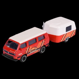VW T3 Transporter Safari with trailer Eriba Puck The Originals Trailer 1/64 Majorette 212055007