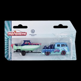 VW T1 Combi Pickup Dive Deep mit Anhänger Boot The Originals Trailer 1/64 Majorette 212055007