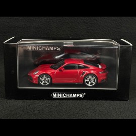 Porsche 911 Turbo S Coupe Type 992 2020 Carmine Red 1/43 Minichamps 410069475