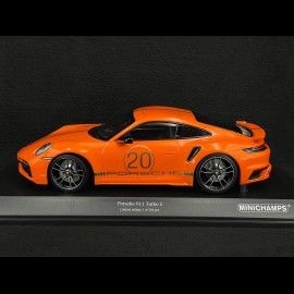 Porsche 911 Turbo S Type 992 2021 20th Anniversary China Gulf Orange 1/18 Minichamps 155069171