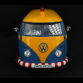 Volkswagen T1b Samba Minibus 1962 Blue / Yellow 1/18 Schuco 450048400