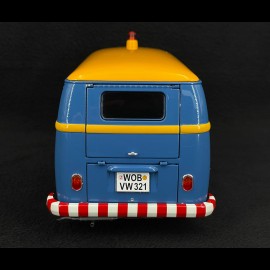 Volkswagen T1b Samba Minibus 1962 Blue / Yellow 1/18 Schuco 450048400