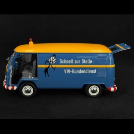 Volkswagen T1b Samba Minibus 1962 Blue / Yellow 1/18 Schuco 450048400