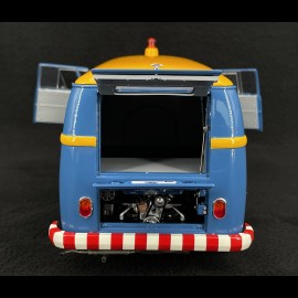 Volkswagen T1b Samba Minibus 1962 Blue / Yellow 1/18 Schuco 450048400